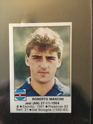 STICKER ROBERTO MANCINI ROOKIE # 195 FUSSBALLSPIELER 1984/85 EDIS FIGUREN NO PANINI
