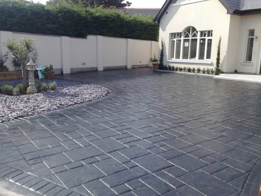 Imprinted concrete colour driveway paint pattern imprint 20ltr Charcoal