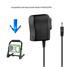 Adapter For PowerSmith PWLR112FM Lumen 3.7V DC 10W 1200LM LED Work Light Charger