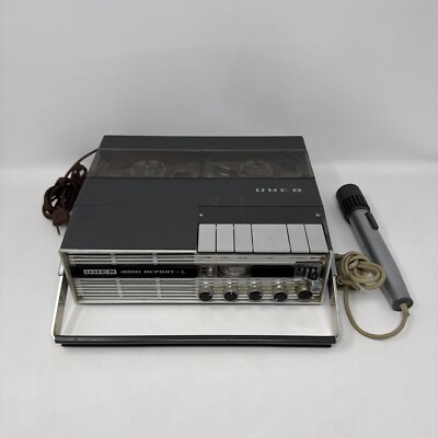 UHER 4000 Report-L Reel to Reel Tape Recorder + M-515 Microphone - READ
