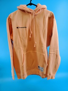 supreme x champion hoodie peach