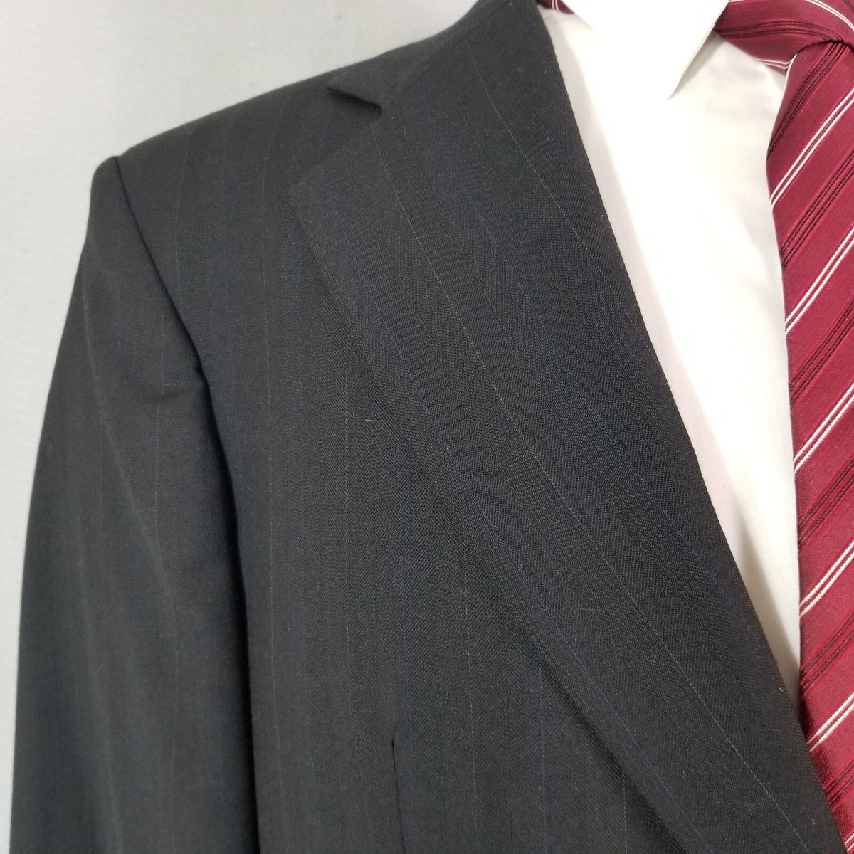 Haggar Black Label Suit Men's 42L Black Pants 36x34 Wool NEW Haggar Black Label Suit Men's 42L Black Pants 36x34 Wool NEW