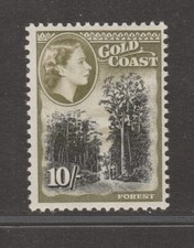 GOLD COAST 1954 10/- Forest SG 164 MNH £32