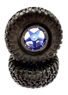 5 Beadlock Wheel & Tire (2) for Axial Wraith 2.2 w/ 12mm Hex AX8137 AX12015