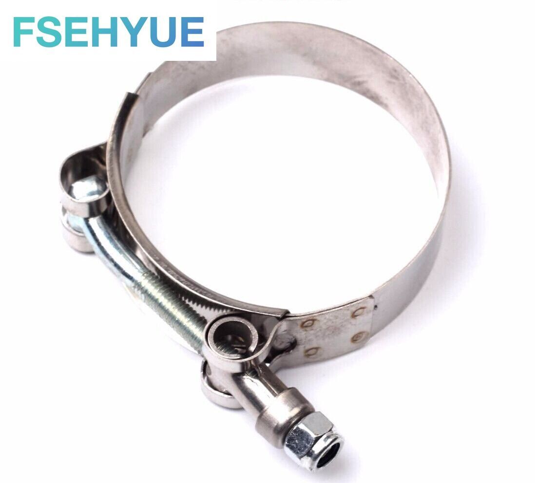 (4)Stainless Steel T Bolt Clamps ID 2.5" inch Clamp 66mm-74mm Silicone Hose