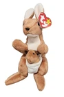 1996 Ty Beanie Babies POUCH the Kangaroo - Vintage Plush Toy Baby