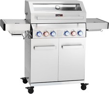CosmoGrill Platinum YAMARA Barbecue a Gas 4+2 Acciaio Inox Barbecue da Esterno + Coperchio