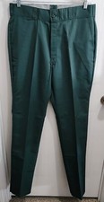VTG NWT Dickies Industrial Wear Chino Pants Green Unhemmed Size 37 Skateboarding