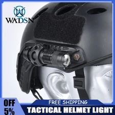 Tactical Helmet Light Mini Flashlight Telescopic Zoom Hunting FAST Helmet Lamp