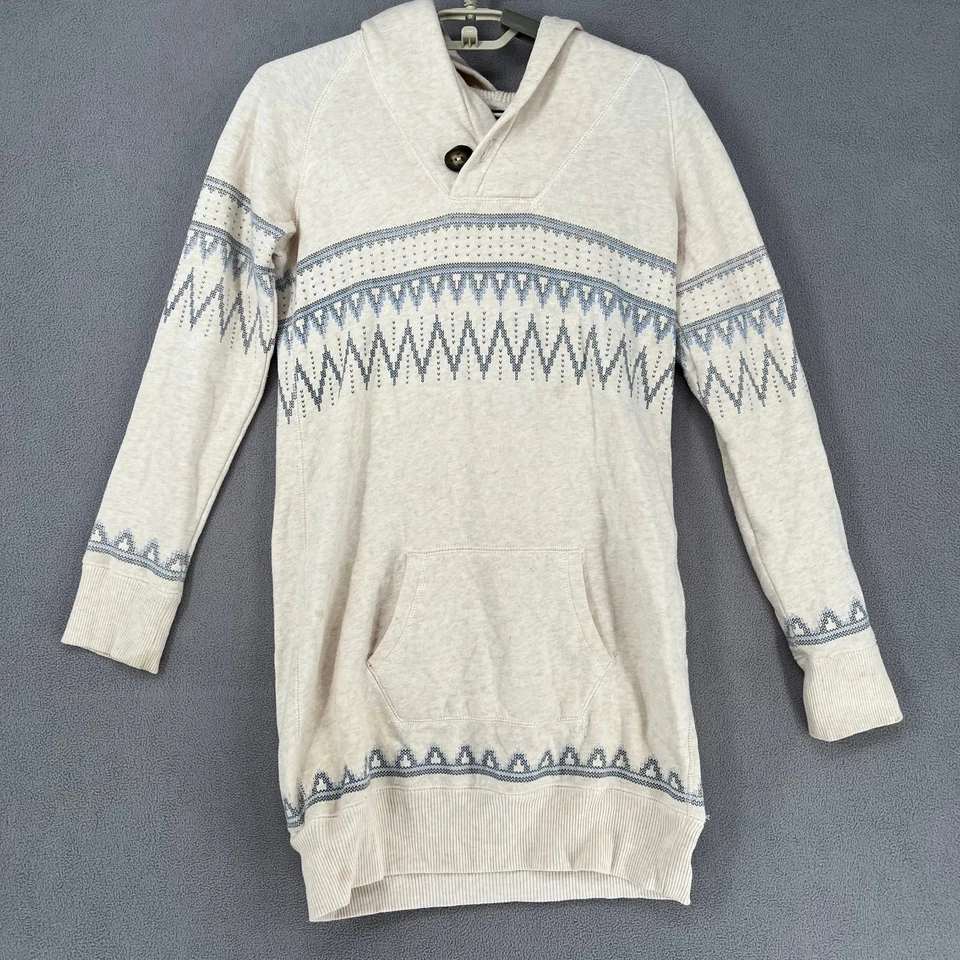 Ralph Lauren Dress Girls Large Beige 12 14 Hoodie Jumper Aztec Youth Longline
