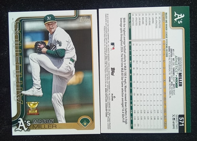 2025 Topps Series 2 All Star Gold Cup Rookie Card #571 MASON MILLER ATHLETICS