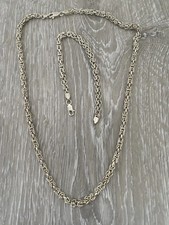 925 Sterling Silver 17” Necklace & Matching Bracelet 34g Combined Weight