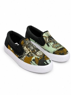 Men Dc Shoes Slip-On Multicolor Textile 40