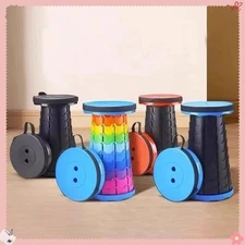 Folding Stool Portable Telescopic Chair Seat Camping Retractable Outdoor Fishing