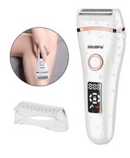 Women's Electric Epilator Waterproof Home Shaver with LCD Display Rechargeable