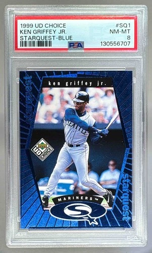 130556707 Ken Griffey Jr 1999 Upper Deck Choice #SQ1 StarQuest Blue PSA 8