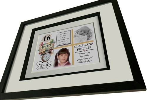 16th Birthday present, Personalised photo frame, Photo picture mount. - Picture 3 of 21