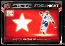 2021-22 Upper Deck Credentials 1st Stars of the Night #1S-4 Auston Matthews