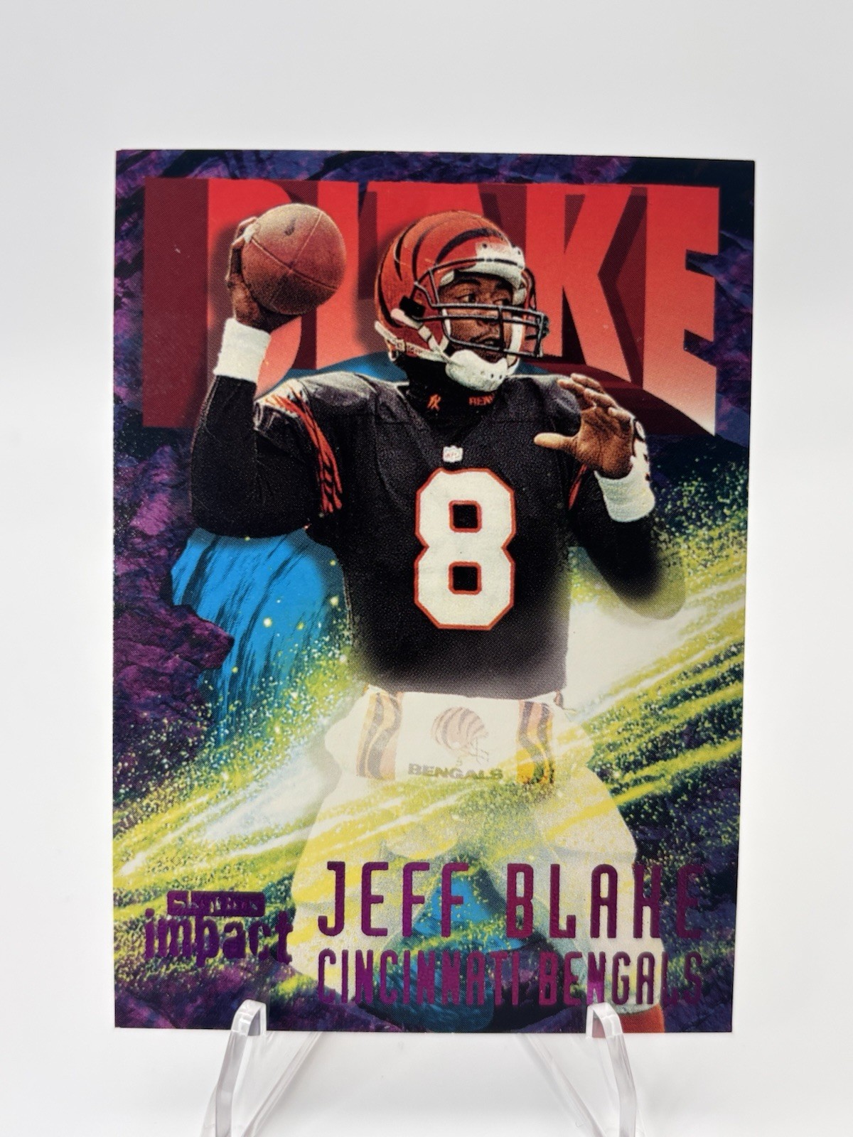 1997 Skybox Impact Jeff Blake Rave Foil /150 #195 RARE Bengals