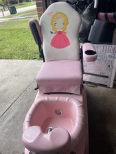 Pedicure Spa Chair Pink Brown Cartoon Design Foot Bath Cup Holder for Feet