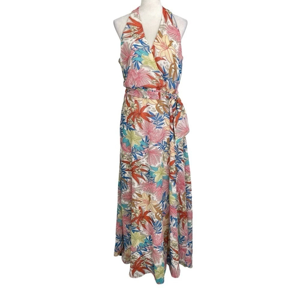 be by chetta b womens short sleeve floral maxi dress Be by CHETTA B Womens Split Crew Neck Short Sleeve Fitted Maxi Dress,  Color: Blue Multi