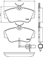 Hella Pagid Bremsbelagsatz Scheibenbremse 8DB 355 018-621 FüR T4 Vw Transporter