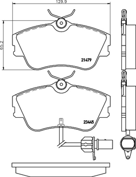 Hella Pagid Bremsbelagsatz Scheibenbremse 8DB 355 018-621 FüR T4 Vw Transporter-image