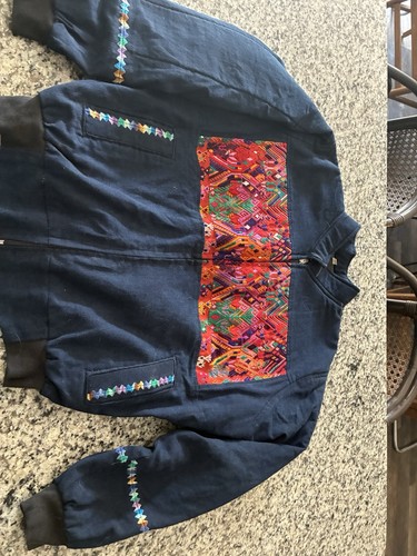 Guatemala Unbranded Bomber jacket L Patchwork Embroidered