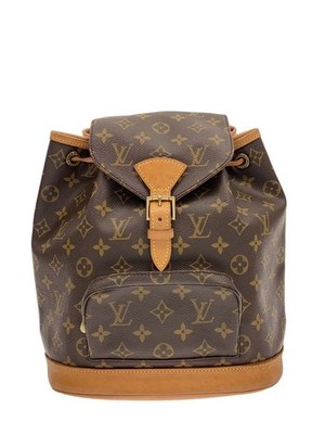 LOUIS VUITTON Backpack Montsouris MM Monogram Canvas PVC BRW Used