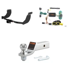 CURT Trailer Hitch Tow Package With 2in Receiver, Wiring, 45295 Ball Mount-13076
