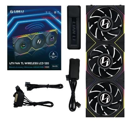 Lian Li 12RTLLCD1W3B computer cooling system Computer case Fan 12 cm Black