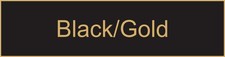 Name Plate Engraving Blanks - 2" x 8" 10 Pack , Black/Gold
