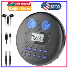 Rechargeable Portable CD Player with Dual Stereo Speakers  Anti-Skip Protection