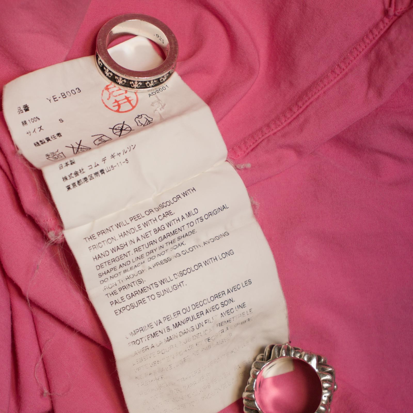 AD2001 Junya Watanabe Pink Poem Button Up image 8