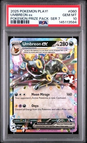 2025 POKEMON PLAY! POKEMON PRIZE PACK: SERIES 7 #060 UMBREON EX PSA 10
