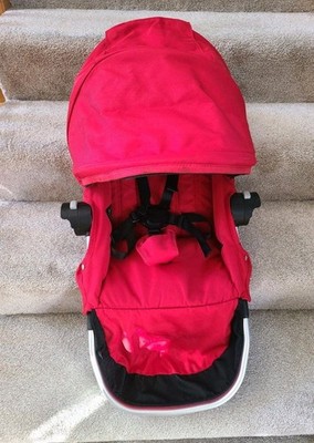 Baby Jogger City Select Stroller Second Seat RED + Silver Frame GREAT CONDITION!
