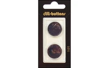 Dill Buttons 20mm 2pc 2 Hole Navy
