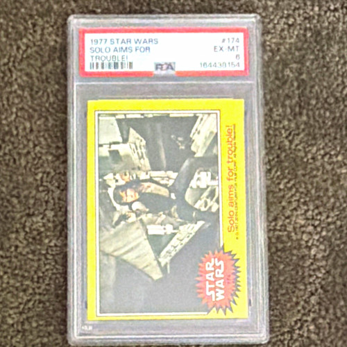 1977 Topps Star Wars #174 Solo aims for trouble! — PSA 6