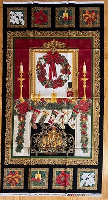 Patchworkstoff von Timeless Treasures, Panel, Weihnachten, ca. 60 x 110 cm