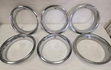 Set Of 6 Vintage 14inch Stainless Steel Trim Rings Oem