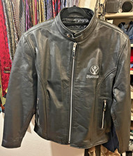 Jagermeister Black Leather Biker Jacket XL - ...