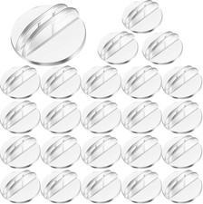 50 Pcs Clear Mini Card Stands Plastic Place Card Holders Paper Miniature Bases P