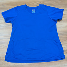 WonderWink PRO Women's Blue Scrub Set Top  Pants Size M Solid Twill