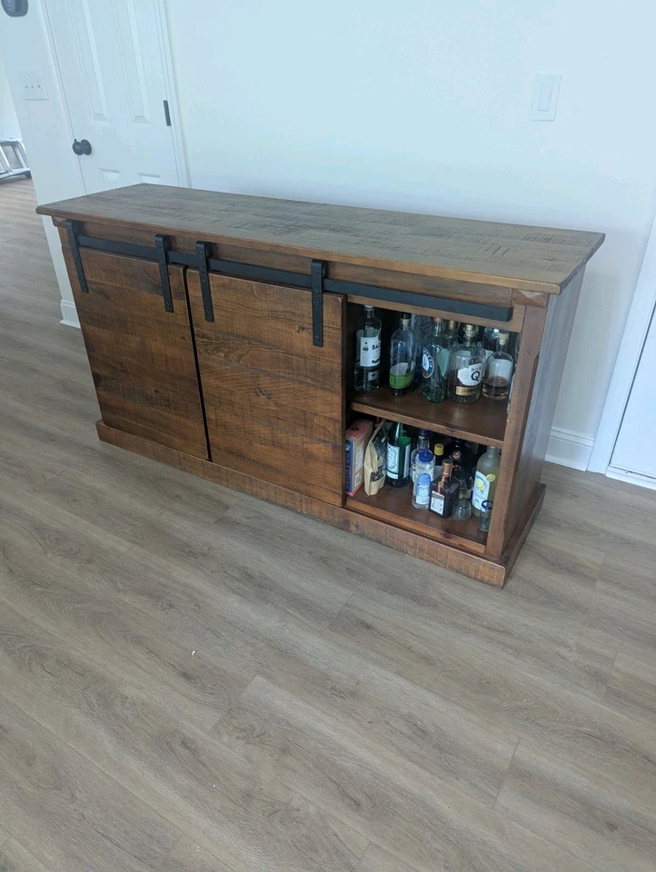 Farmhouse Style Bar Cabinet - Image 2 of 4