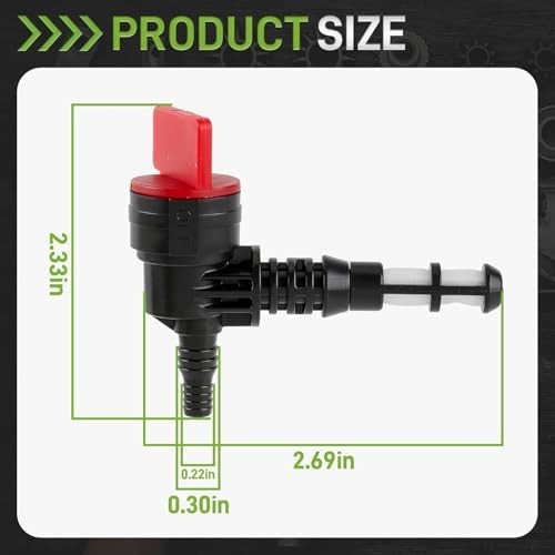 2 Pack 90 Degree Fuel Gas Shut Off Valve with Clamp for Engine Generator