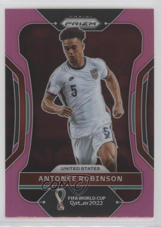 2022 Panini Prizm World Cup Qatar Pink Prizm Antonee Robinson #199 bj6