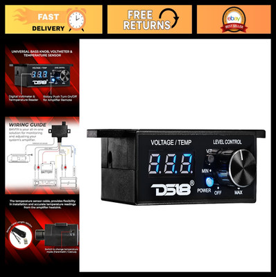 Universal Bass Knob with Volt Meter & Temp Display, Remote Amp Trigger, Digital