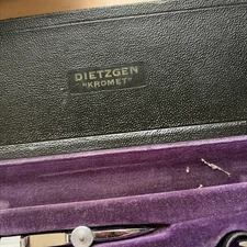 Mint w/Box  Dietzgen Kromet Drafting Set Model 1060KC– Tools Are Mint/Chrome