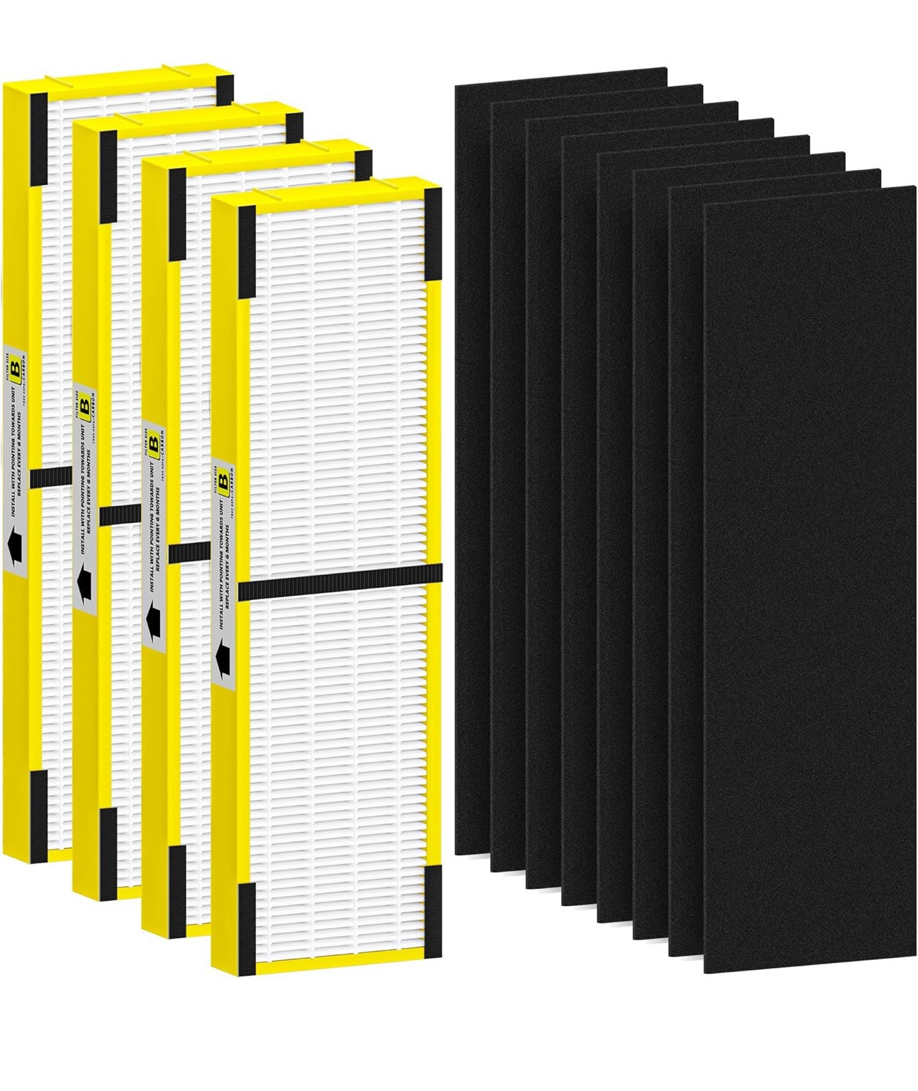 FLT4825 HEPA Filter Replacement for Honeywell Air Purifier Models AC4825 AC4300 AC4900 4+8 Pack