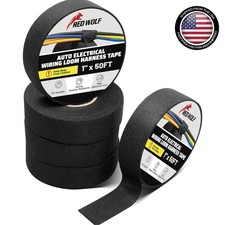 1 Inch 50 FT Fabric Wire Harness Tape - 5 Rolls for Engine Insulation